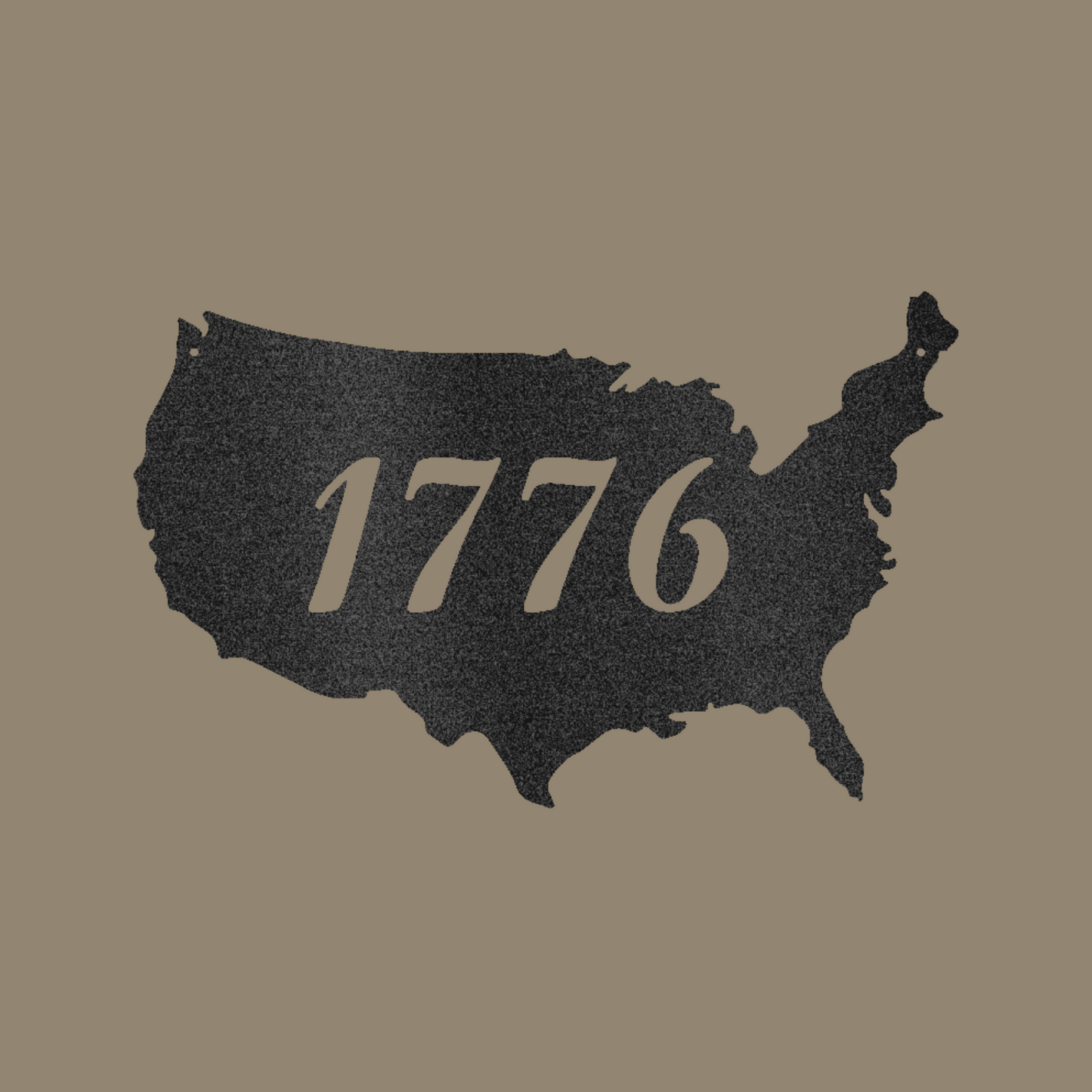 1776 USA Custom Made Metal Signs - Black Patriotic Metal Wall Art Decor | Home Accent Studio