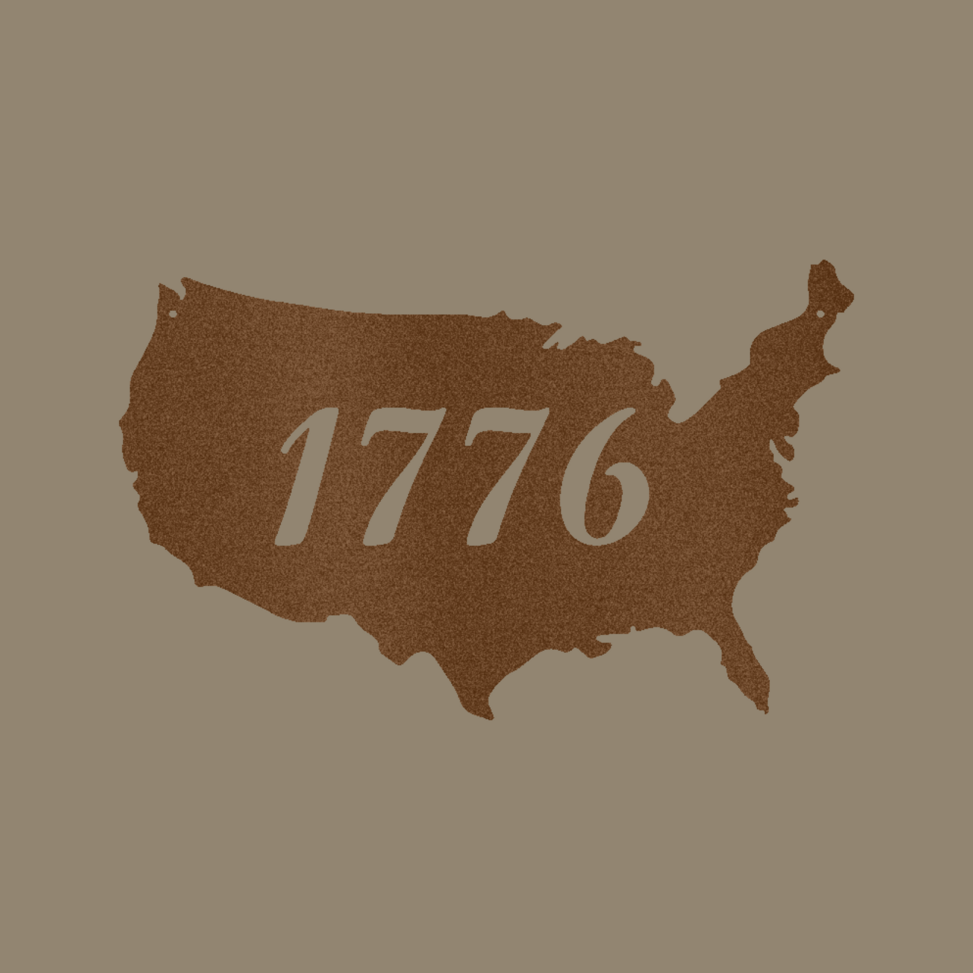 1776 USA Custom Made Metal Signs - Copper Patriotic Metal Wall Art Decor | Home Accent Studio