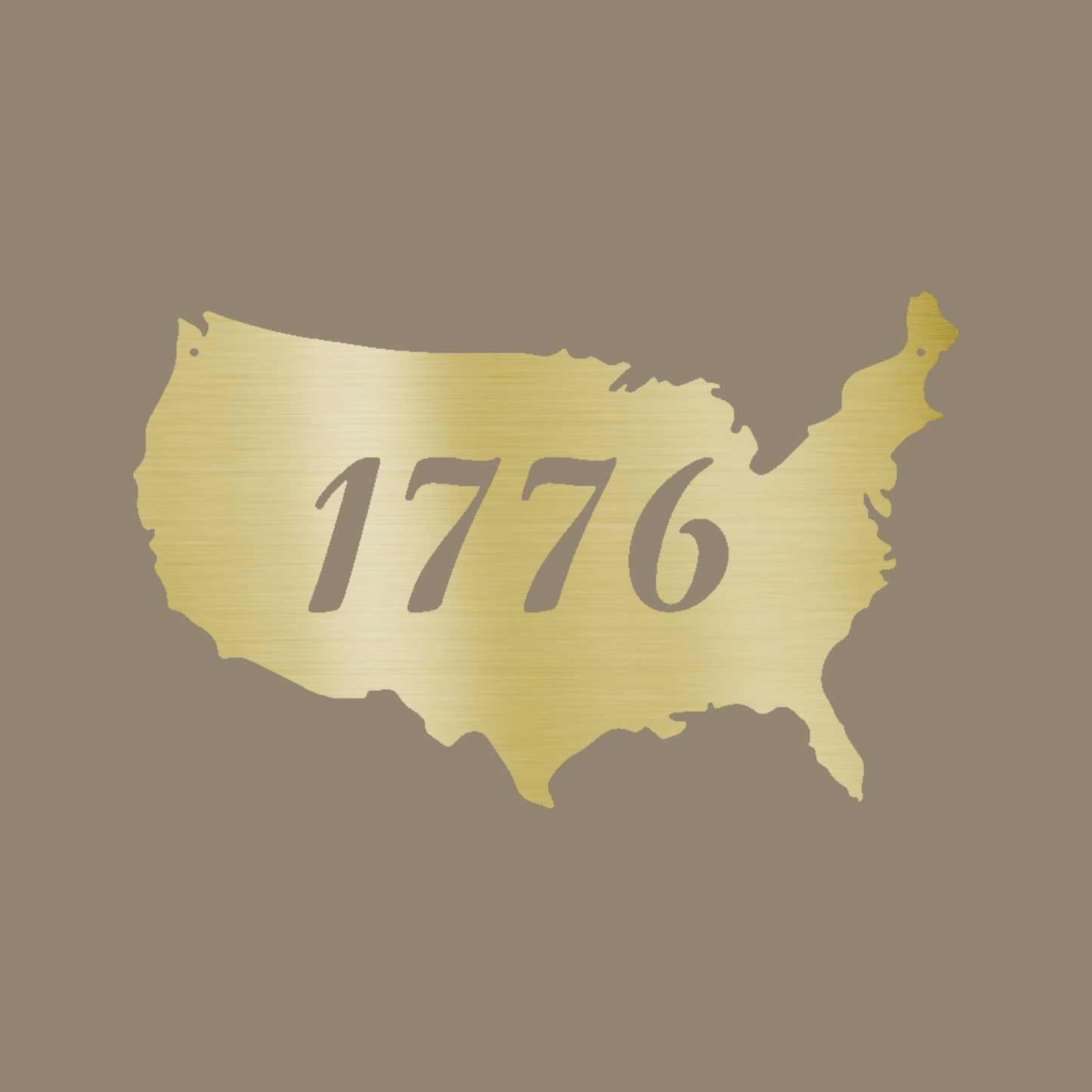 1776 USA Custom Made Metal Signs - Gold Patriotic Metal Wall Art Decor | Home Accent Studio