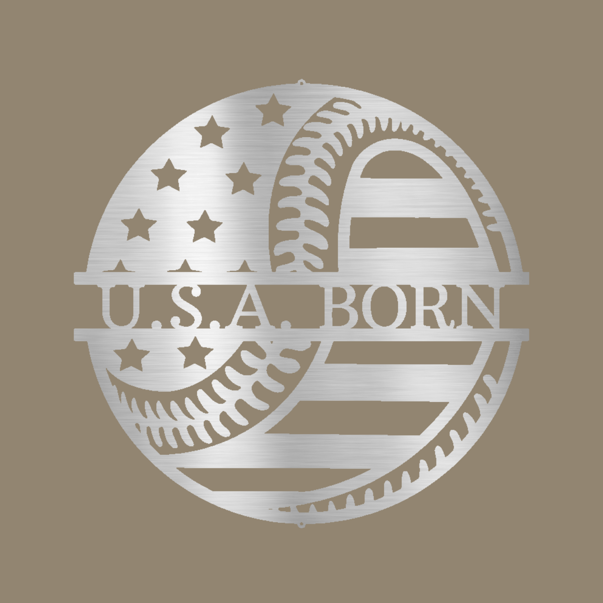 America's Pastime Custom Made Metal Signs - Silver Baseball Metal Wall Art Decor | Home Accent Studio