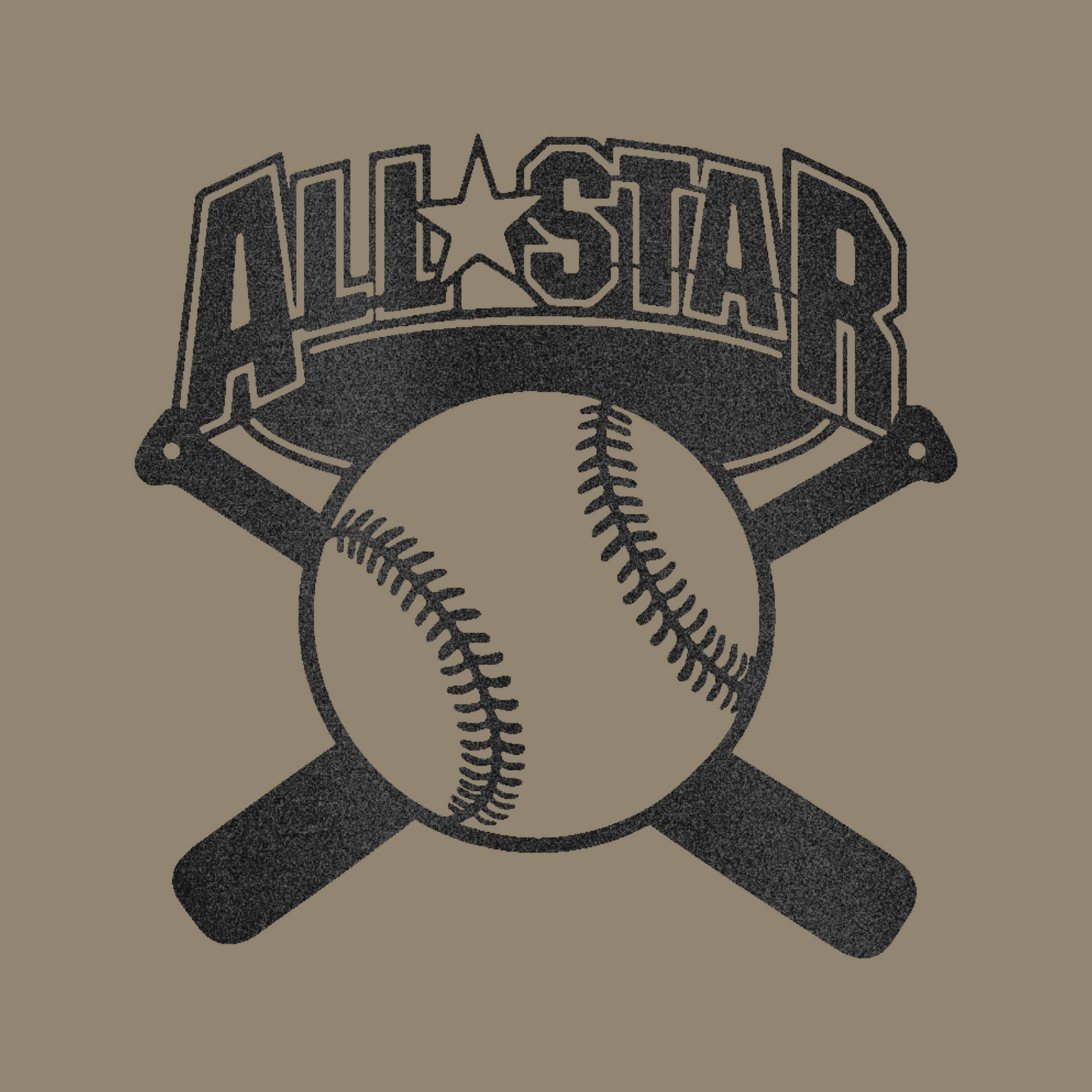 All-Star Baseball Custom Made Metal Signs - Baseball Black Metal Wall Art Decor | Home Accent Studio