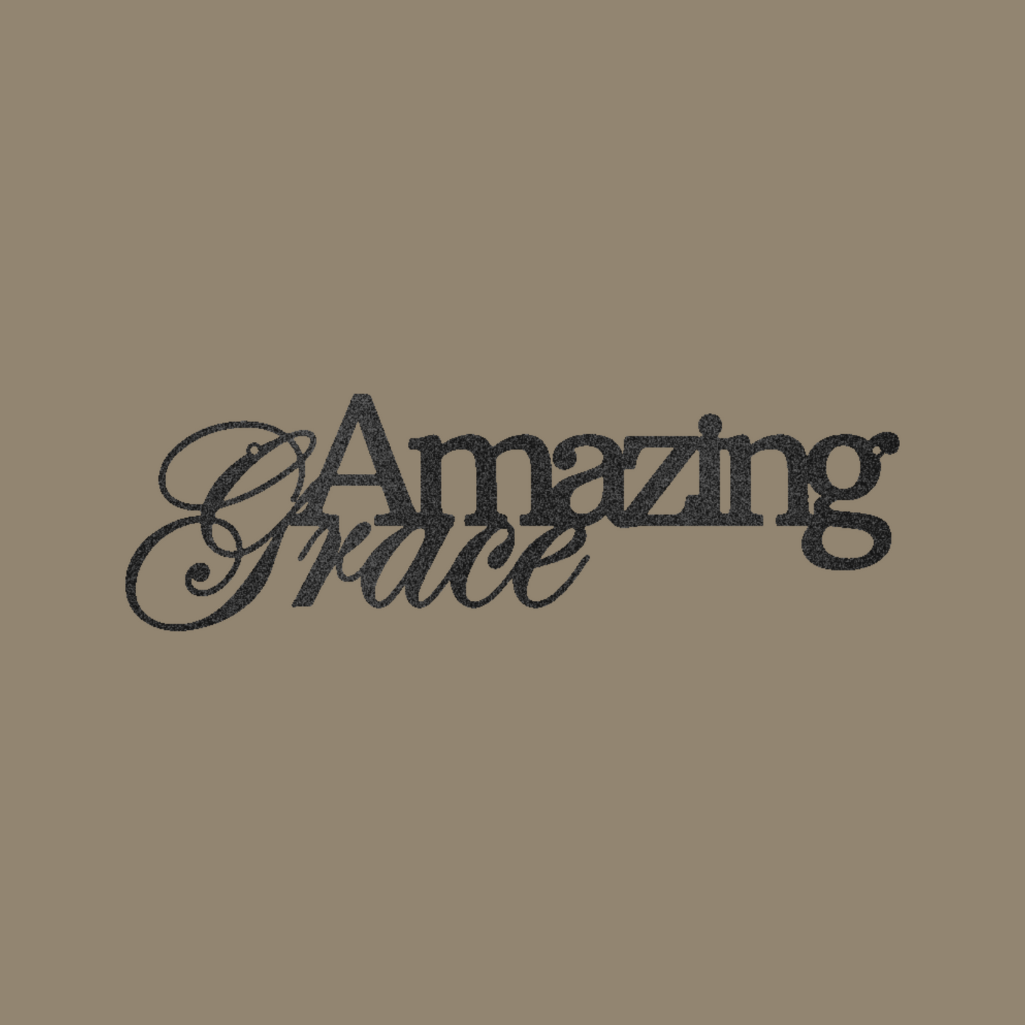 Amazing Grace Script Custom Made Metal Signs - Christian Black Metal Wall Art Decor | Home Accent Studio