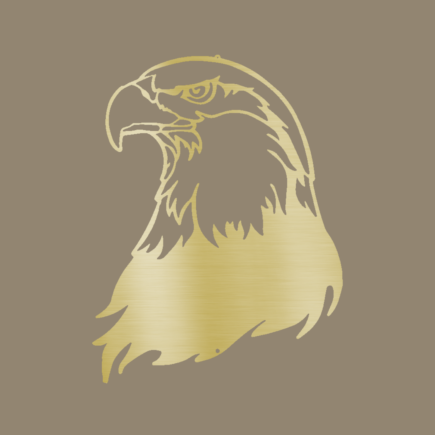 Bald Eagle Head Custom Made Metal Signs - Gold Patriotic and Majestic Bald Eagle Metal Art | Home Accent Studio