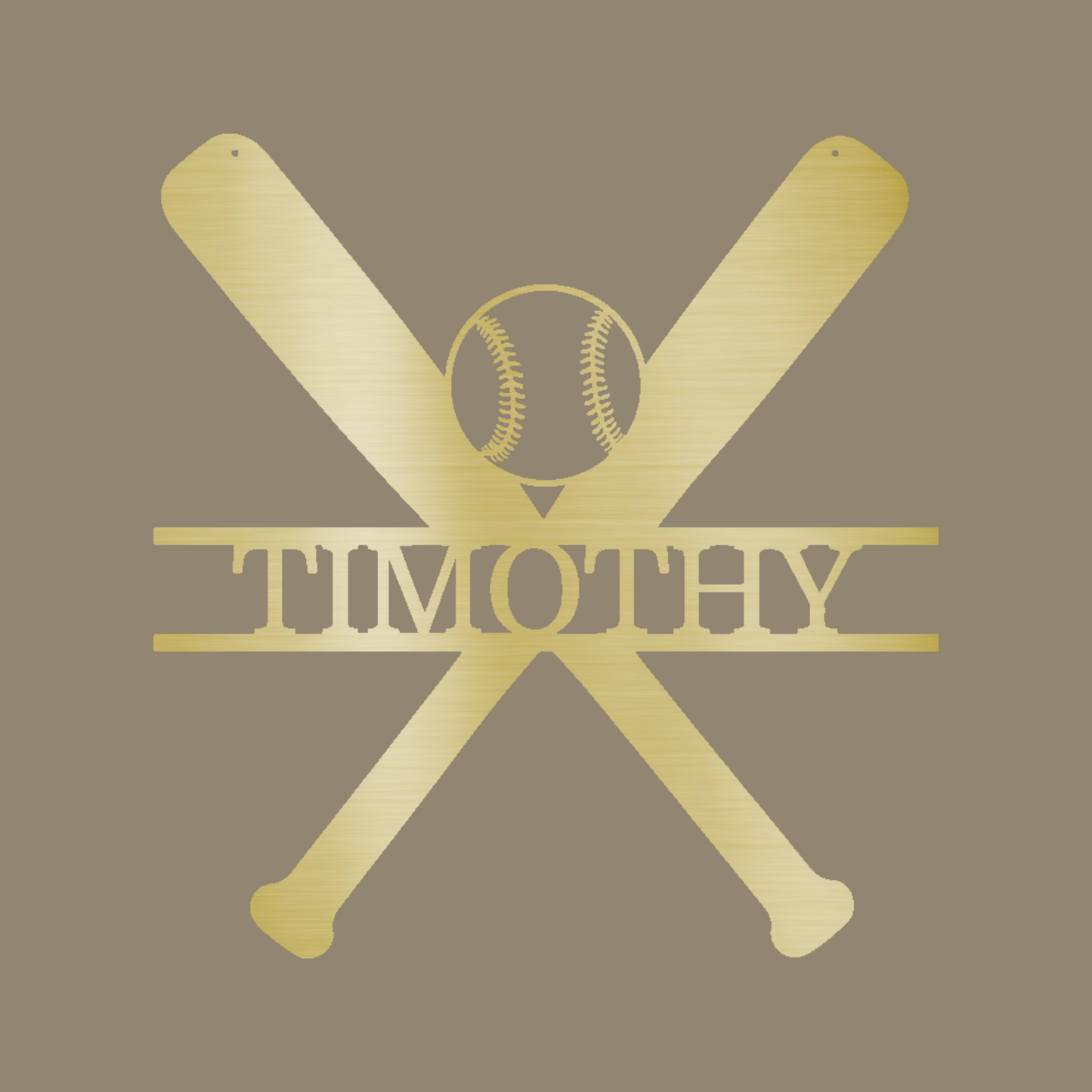 Batter Up Custom Made Metal Signs - Baseball Gold Metal Wall Art Decor | Home Accent Studio