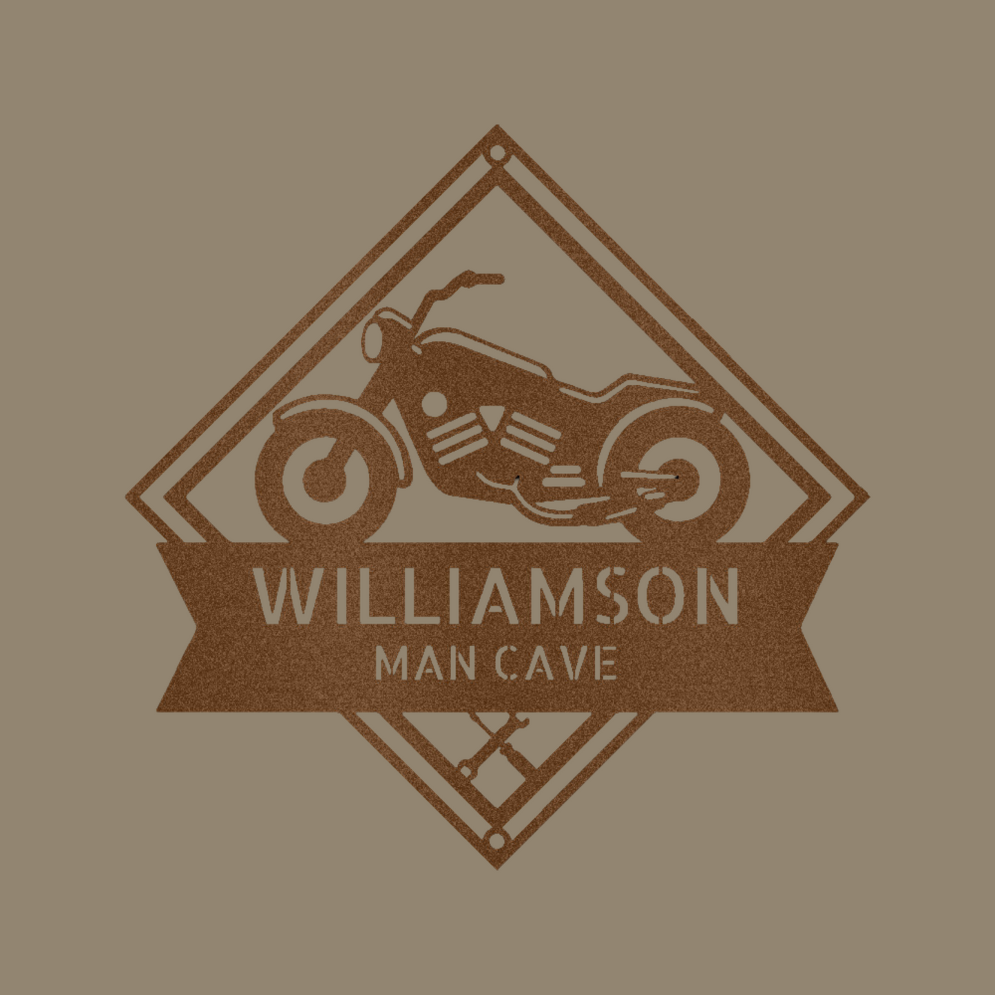 Born to Be Wild Custom Made Metal Signs - Motorcycle Copper Metal Wall Art Decor | Home Accent Studio