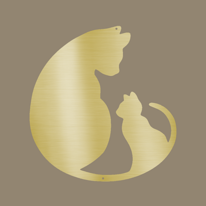 Cat Lover Custom Made Metal Signs - Cat Gold Metal Wall Art Decor | Home Accent Studio