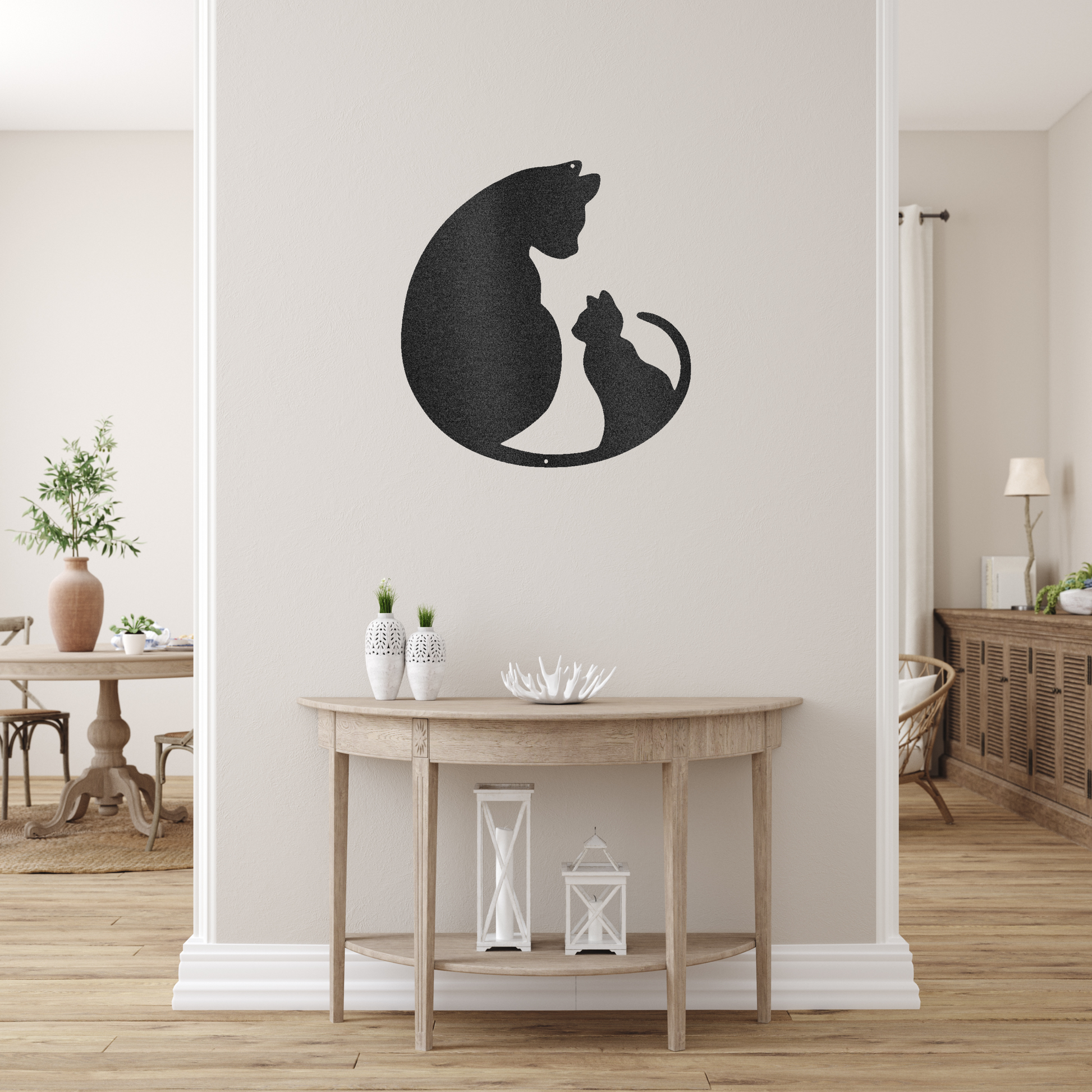 Cat Lover Custom Made Metal Signs - Cat Black Metal Wall Art Decor | Home Accent Studio