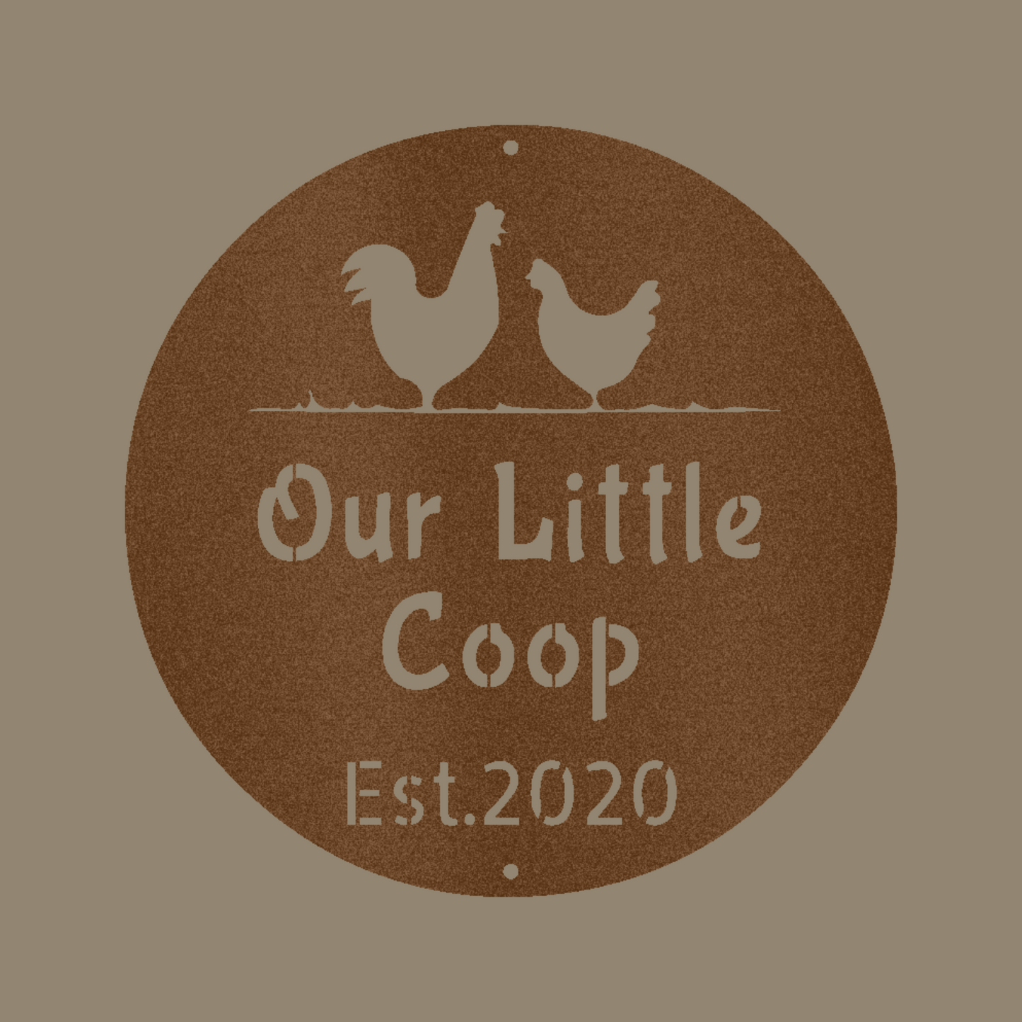 Chicken Coop Custom Made Metal Signs - Farm Life Copper Metal Wall Art Decor | Home Accent Studio