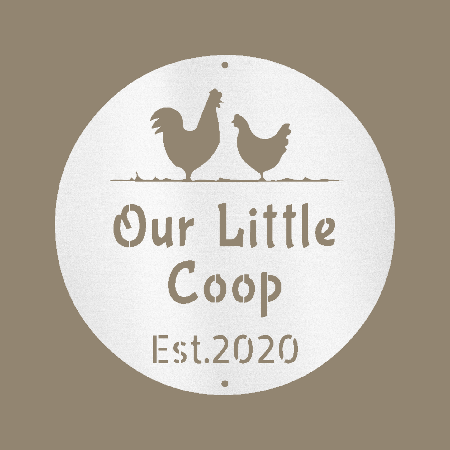 Chicken Coop Custom Made Metal Signs - Farm Life White Metal Wall Art Decor | Home Accent Studio