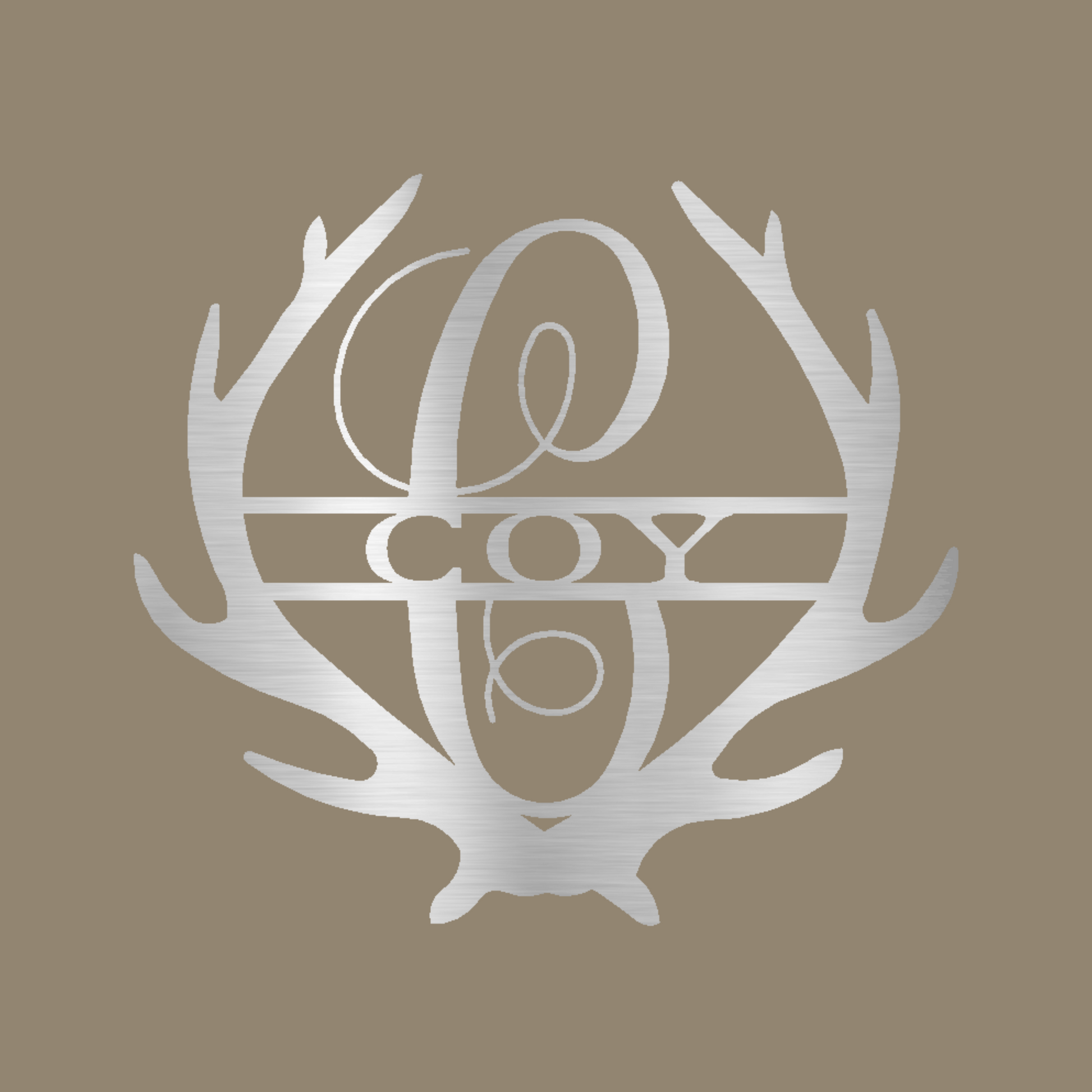 Antler Family Monogram Custom Made Metal Signs - Last Name Silver Metal Wall Art Decor | Home Accent Studio