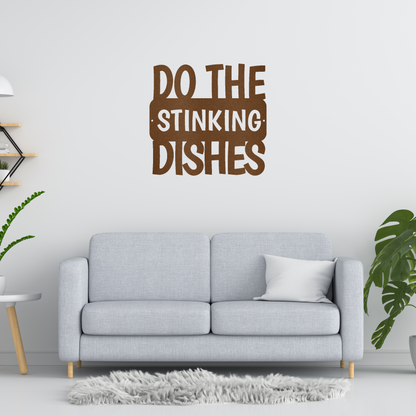 Do the Dishes Quote Custom Made Metal Signs - Quote Copper Metal Wall Art Decor | Home Accent Studio