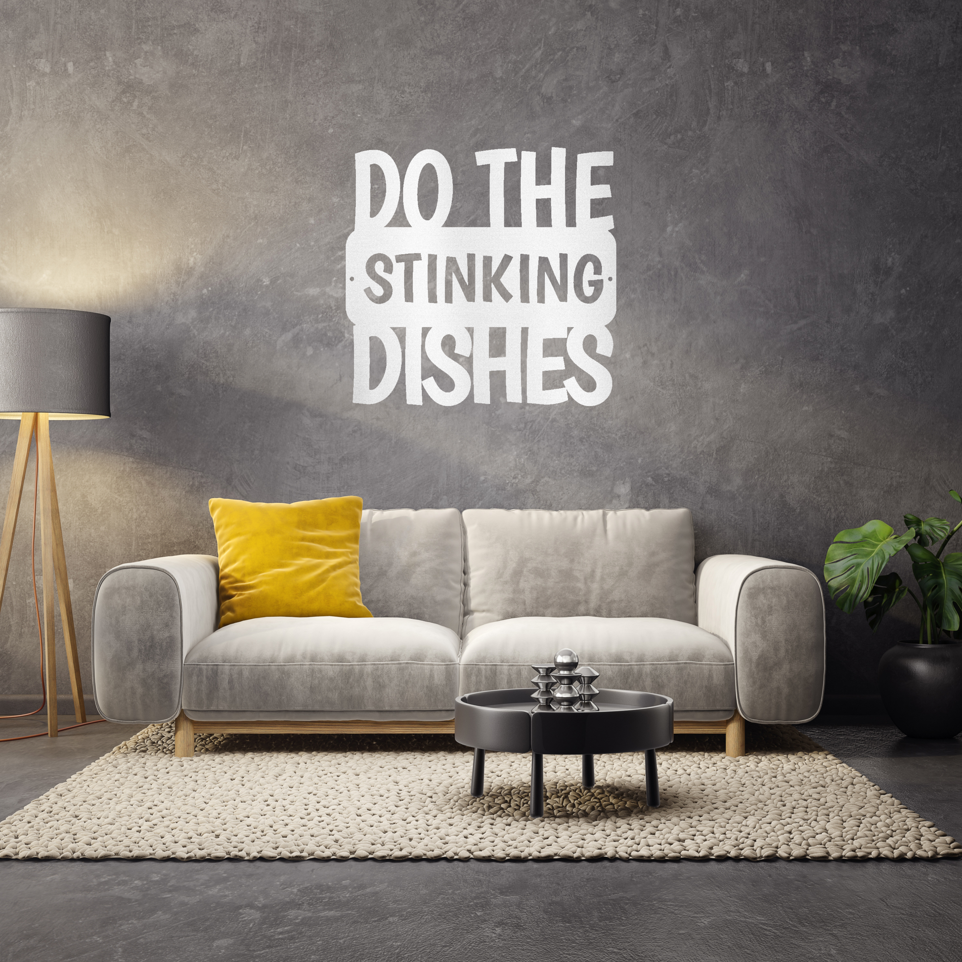 Do the Dishes Quote Custom Made Metal Signs - Quote White Metal Wall Art Decor | Home Accent Studio