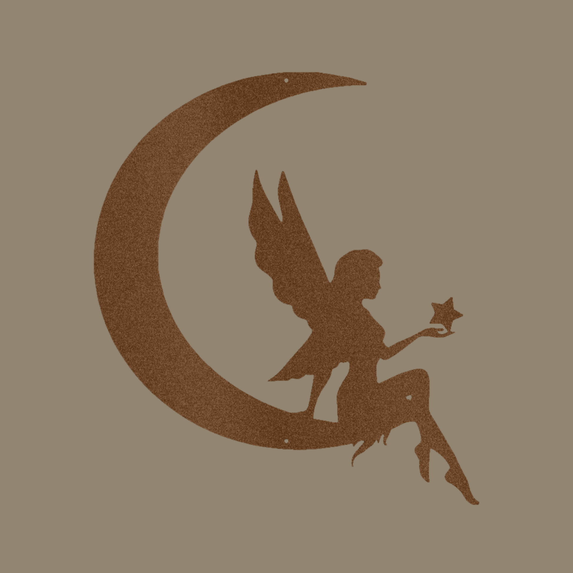 Fairy Moon Custom Made Metal Signs - Fairytale Copper Metal Wall Art Decor | Home Accent Studio