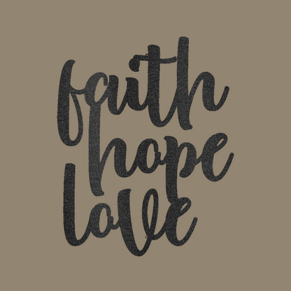 Faith Hope Love Script Custom Made Metal Signs - Black Christian Wall Art Decor | Home Accent Studio