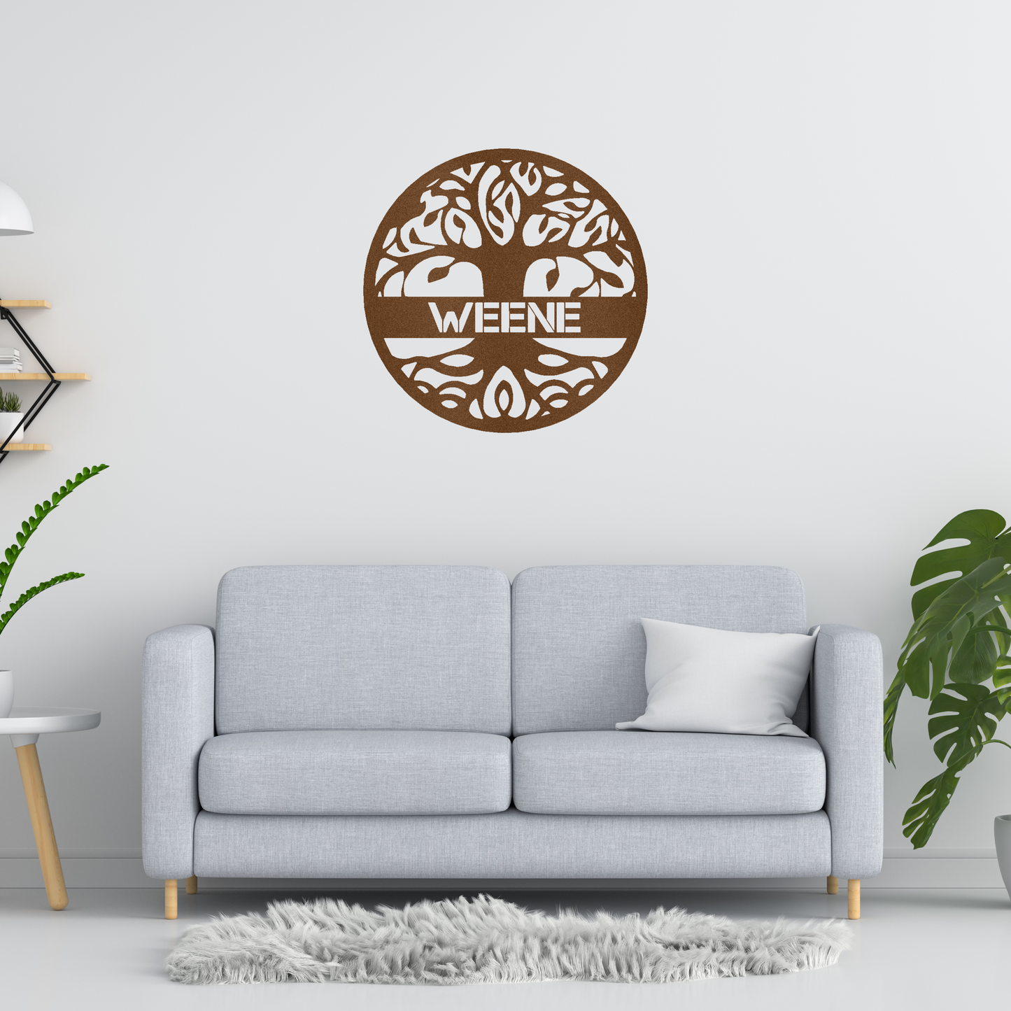 Fancy Tree of Life Monogram | Tree of Heaven | Tree Names Copper Monogram | Home Accent Studio