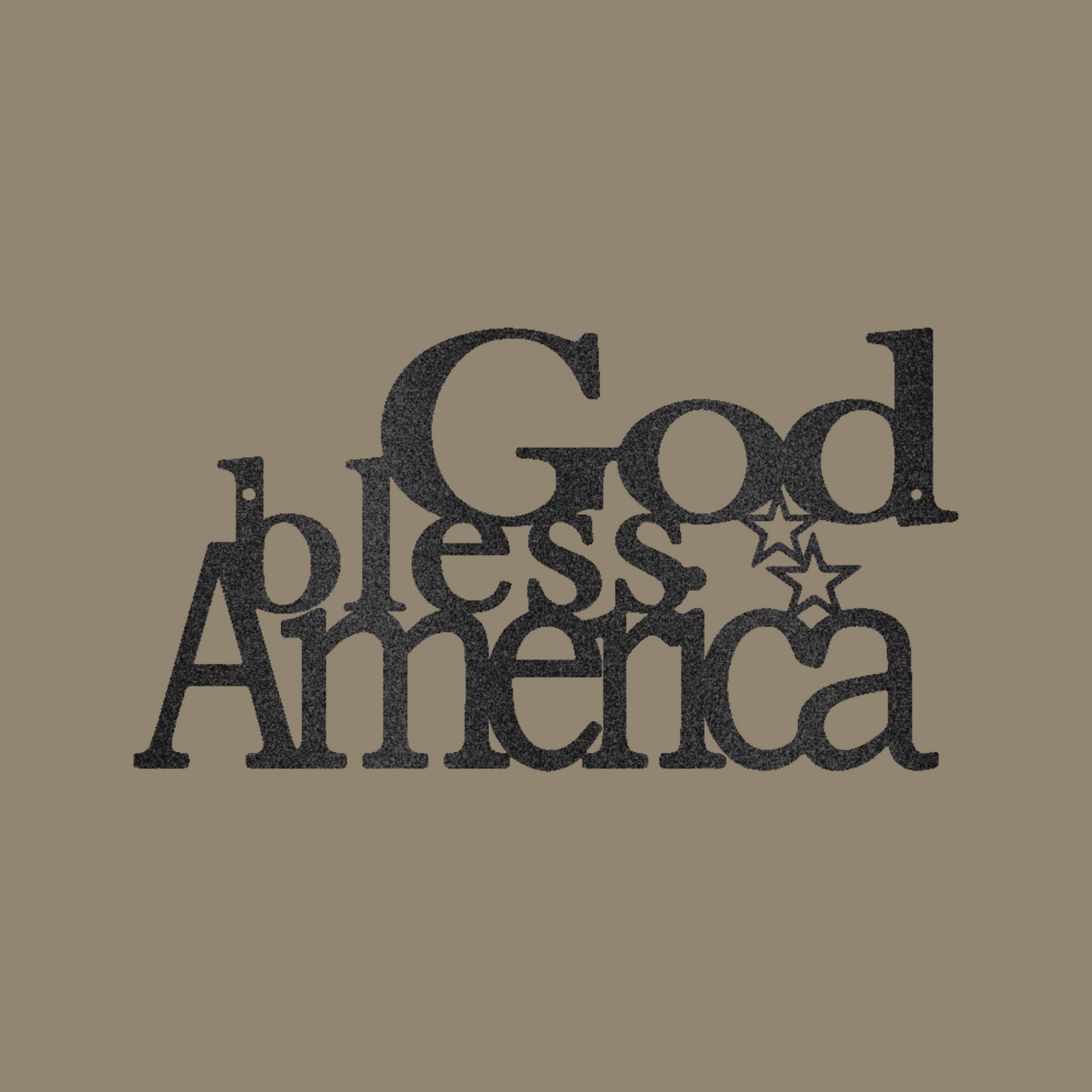 God Bless America Custom Made Metal Signs - Black Patriotic Metal Wall Art Decor | Home Accent Studio