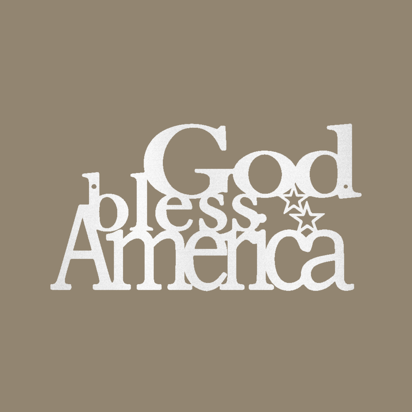 God Bless America Custom Made Metal Signs - White Patriotic Metal Wall Art Decor | Home Accent Studio