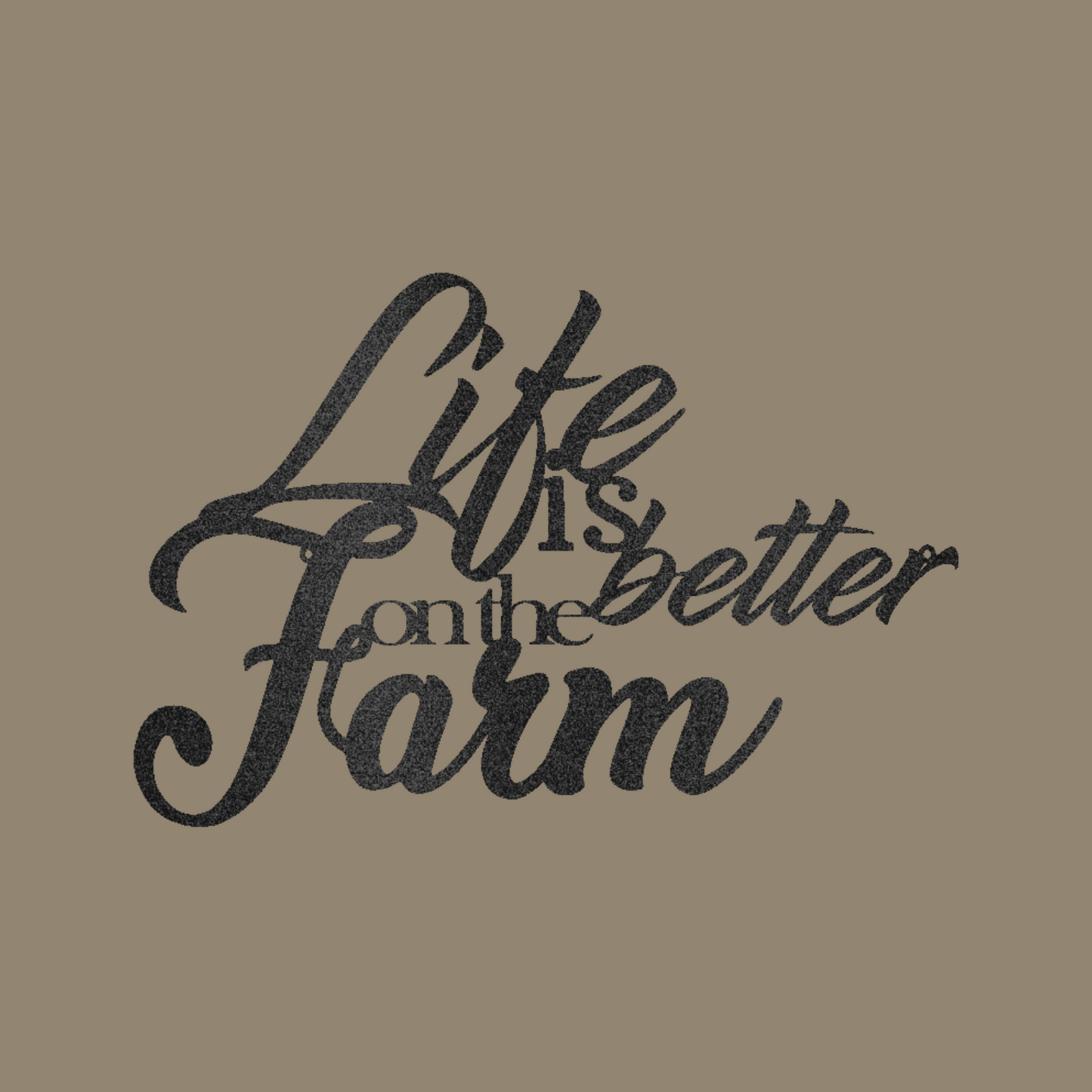 Better on the Farm Quote Custom Made Metal Signs - Script Black Metal Wall Art Decor | Home Accent Studio