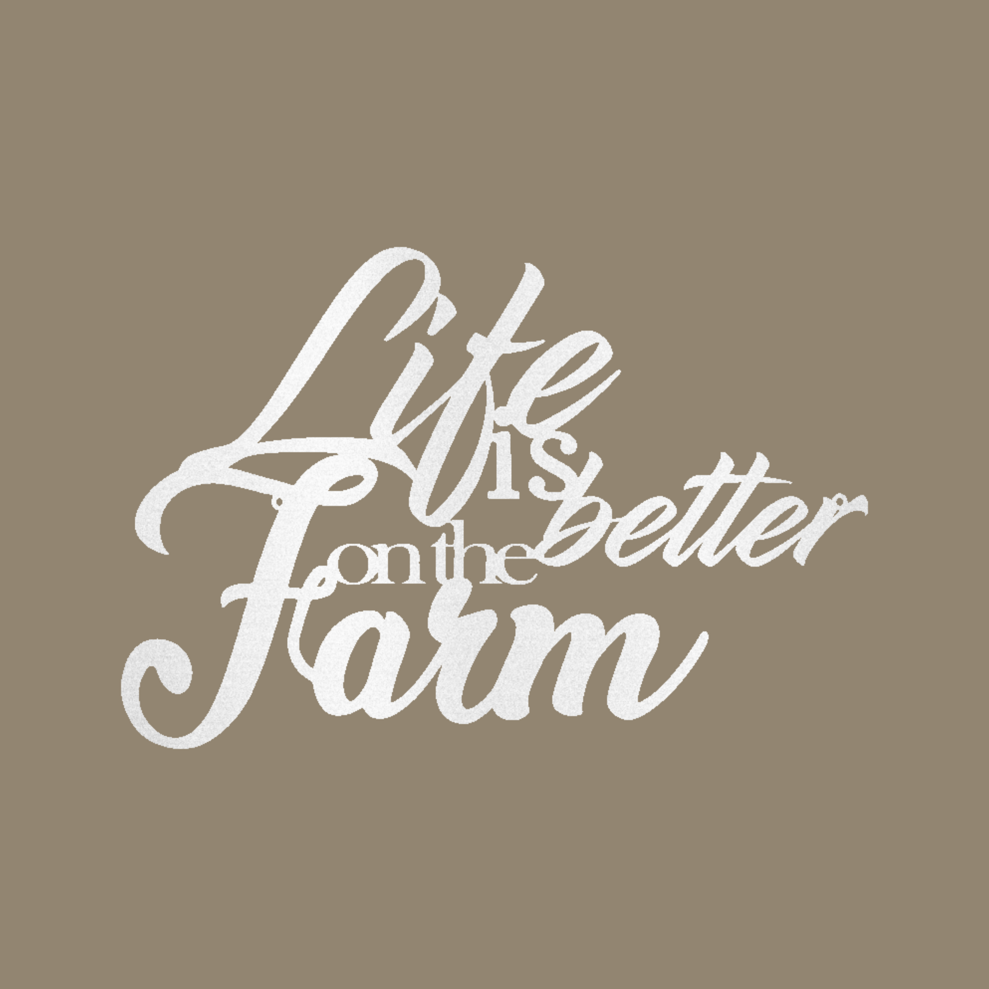 Better on the Farm Quote Custom Made Metal Signs - Script White Metal Wall Art Decor | Home Accent Studio