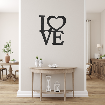 Classic Love Custom Made Metal Signs - Black Love Quote Metal Wall Art Decor | Home Accent Studio