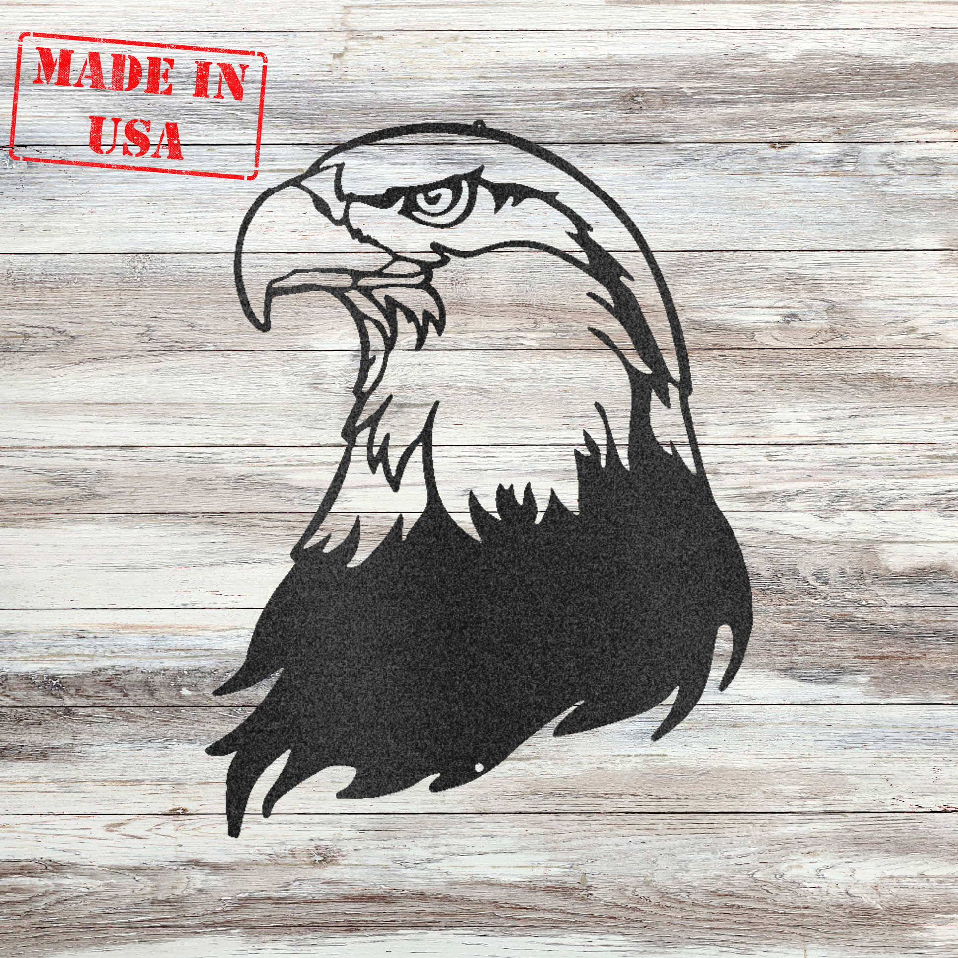 Bald Eagle Head Custom Made Metal Signs - Patriotic and Majestic Bald Eagle Metal Art | Home Accent Studio