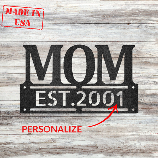 Personalized Metal Wall Decor - Mother's Day Plaque With Date | Home Accent Studio