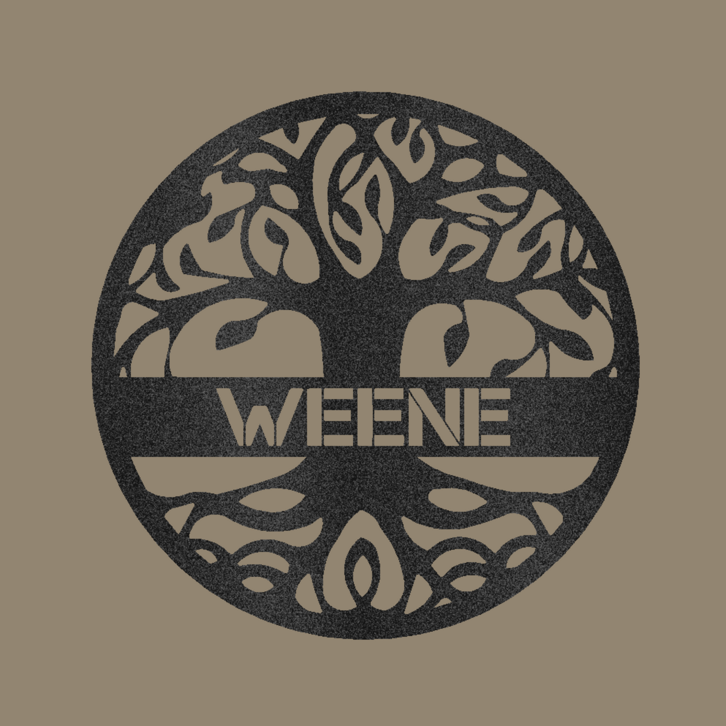 Fancy Tree of Life Monogram | Tree of Heaven | Tree Names Black Monogram | Home Accent Studio