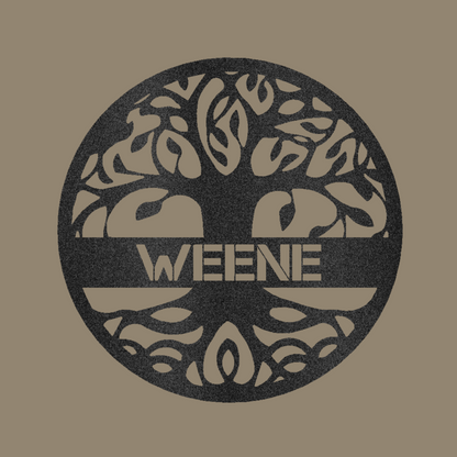 Fancy Tree of Life Monogram | Tree of Heaven | Tree Names Black Monogram | Home Accent Studio