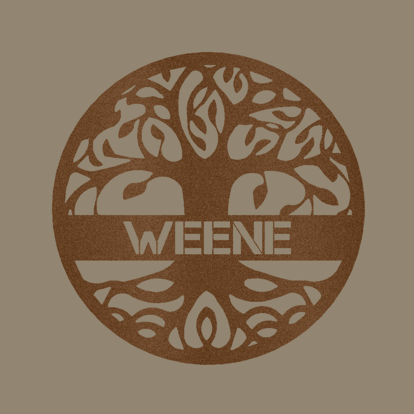 Fancy Tree of Life Monogram | Tree of Heaven | Tree Names Copper Monogram | Home Accent Studio