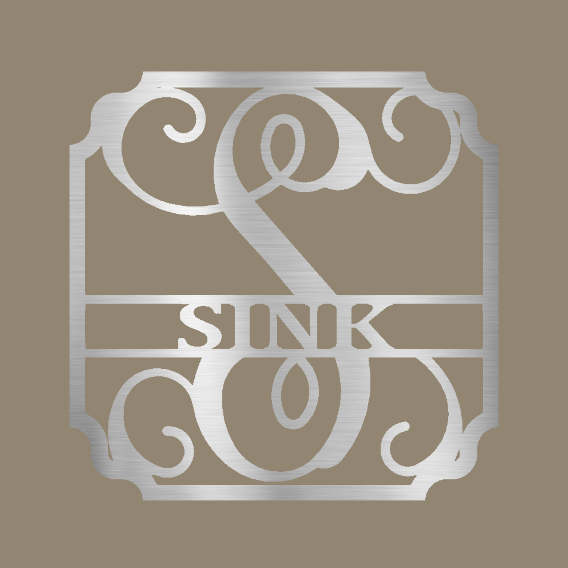 Classic Family Name Custom Made Metal Signs - Silver Monogram Metal Wall Art Decor | Home Accent Studio