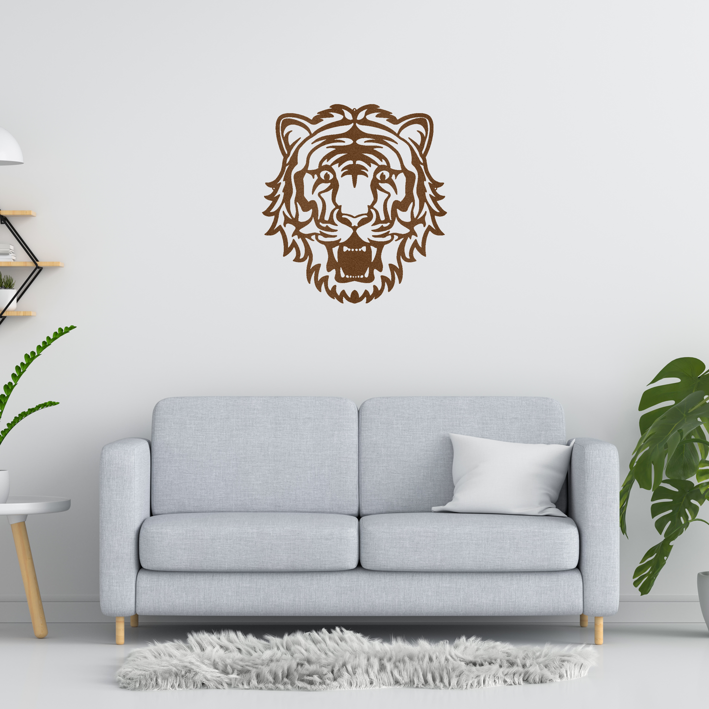 Eye of the Tiger Custom Made Metal Signs - Wildlife Copper Metal Wall Art Decor | Home Accent Studio